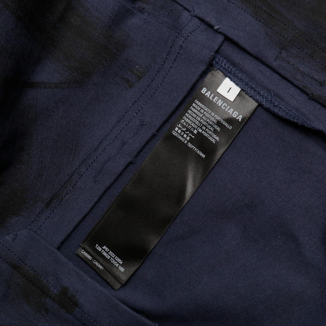 高仿Balenciaga*SS24系列787349做舊短袖T恤