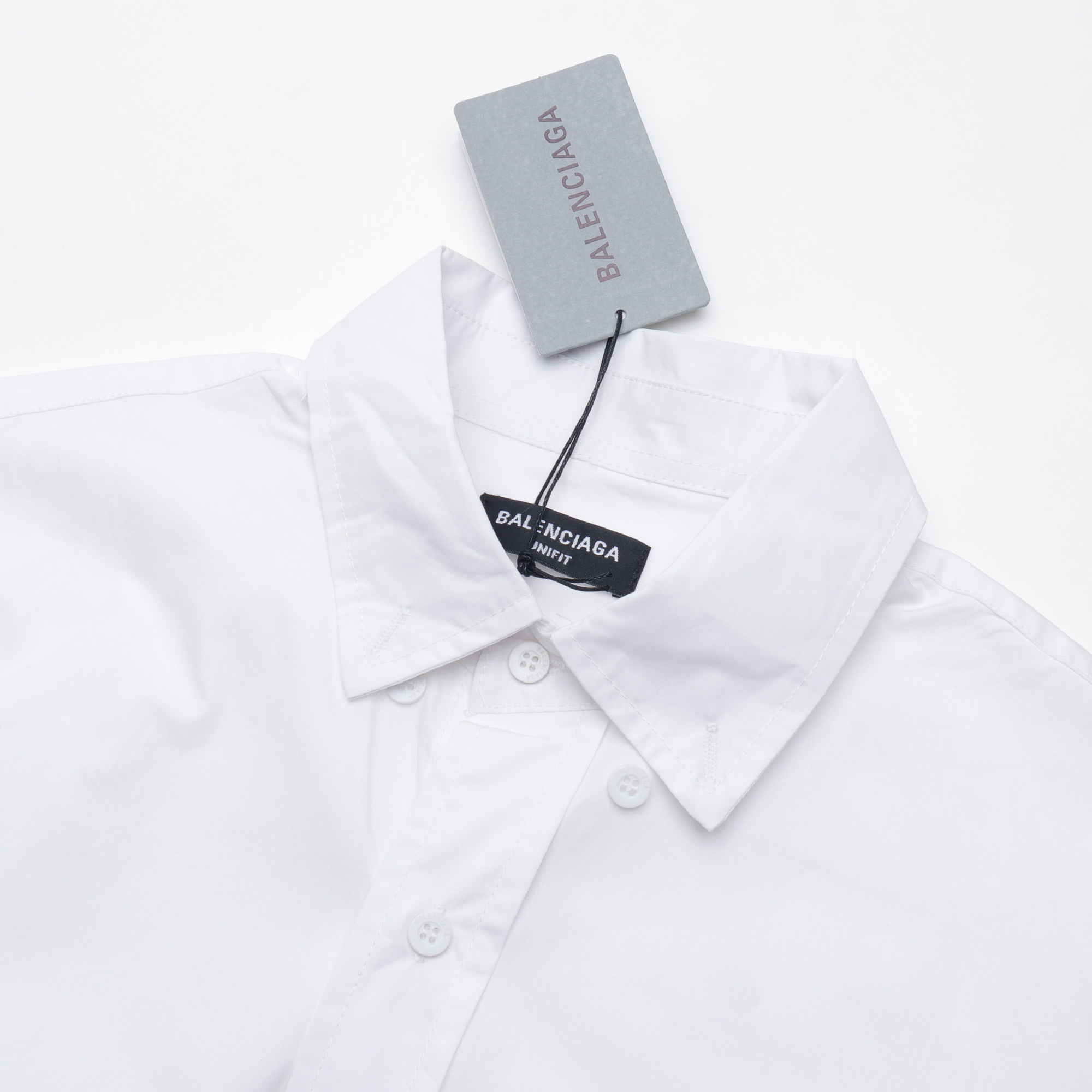高仿Balenciaga*SS24系列725377歷代LOGO襯衫白色