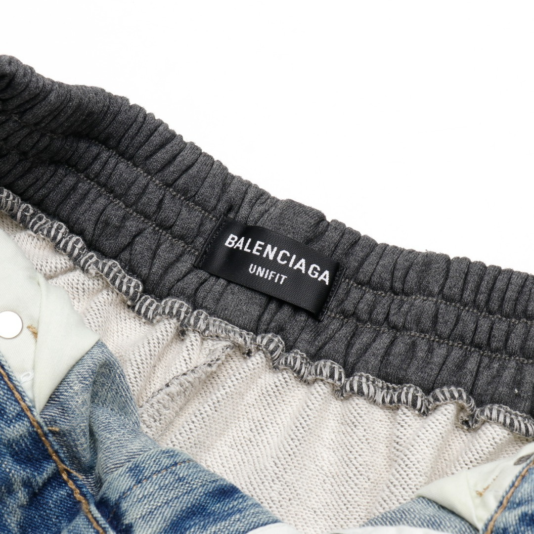 高仿Balenciaga*SS24系列783697塗層字面牛仔褲