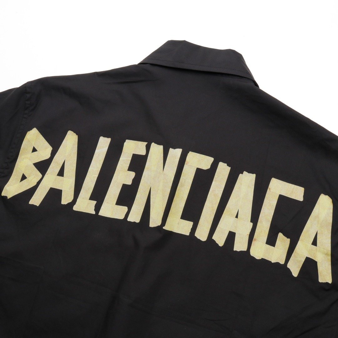 高仿Balenciaga*FW24系列663030背後字母襯衫黑色