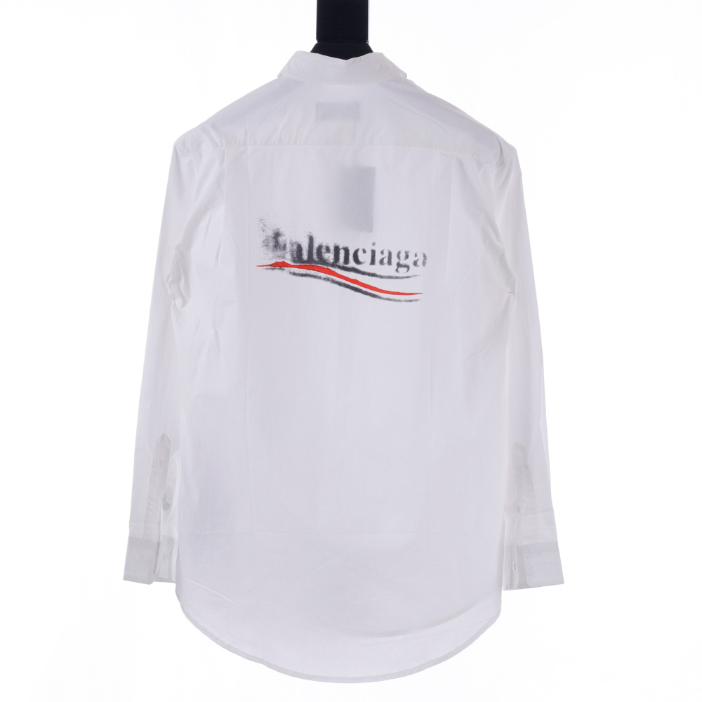 高仿Balenciaga*SS24系列790731背後可樂LOGO襯衫白色