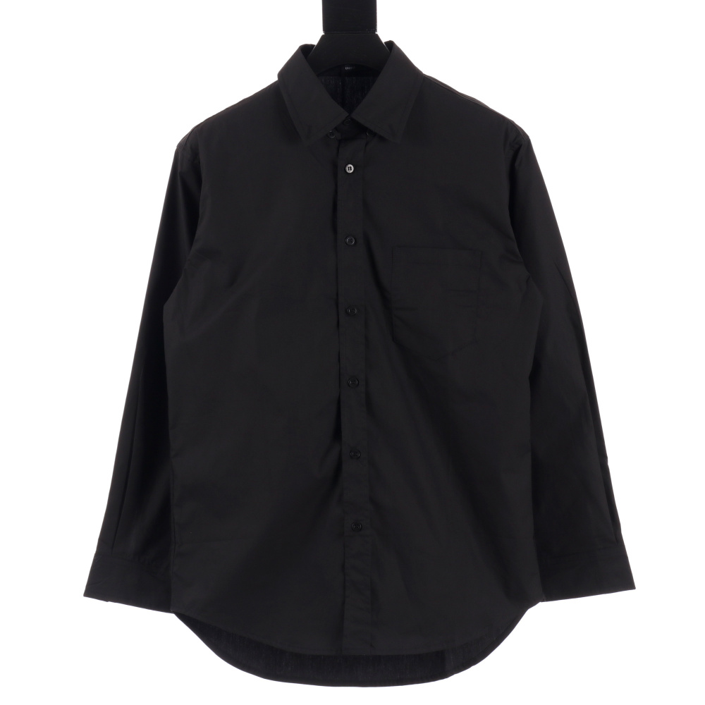 高仿Balenciaga*FW24系列663030背後字母襯衫黑色