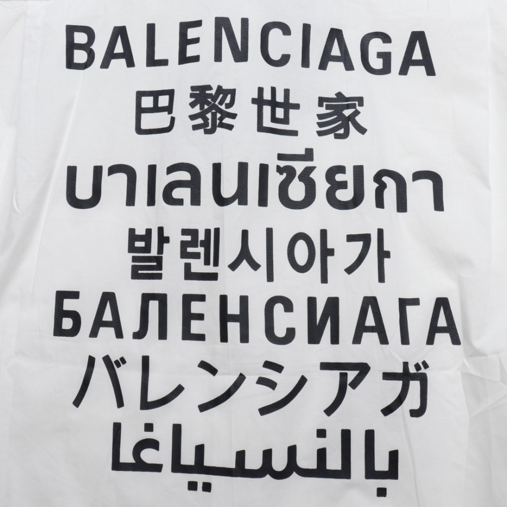高仿Balenciaga*SS24系列647357七國語言襯衫白色