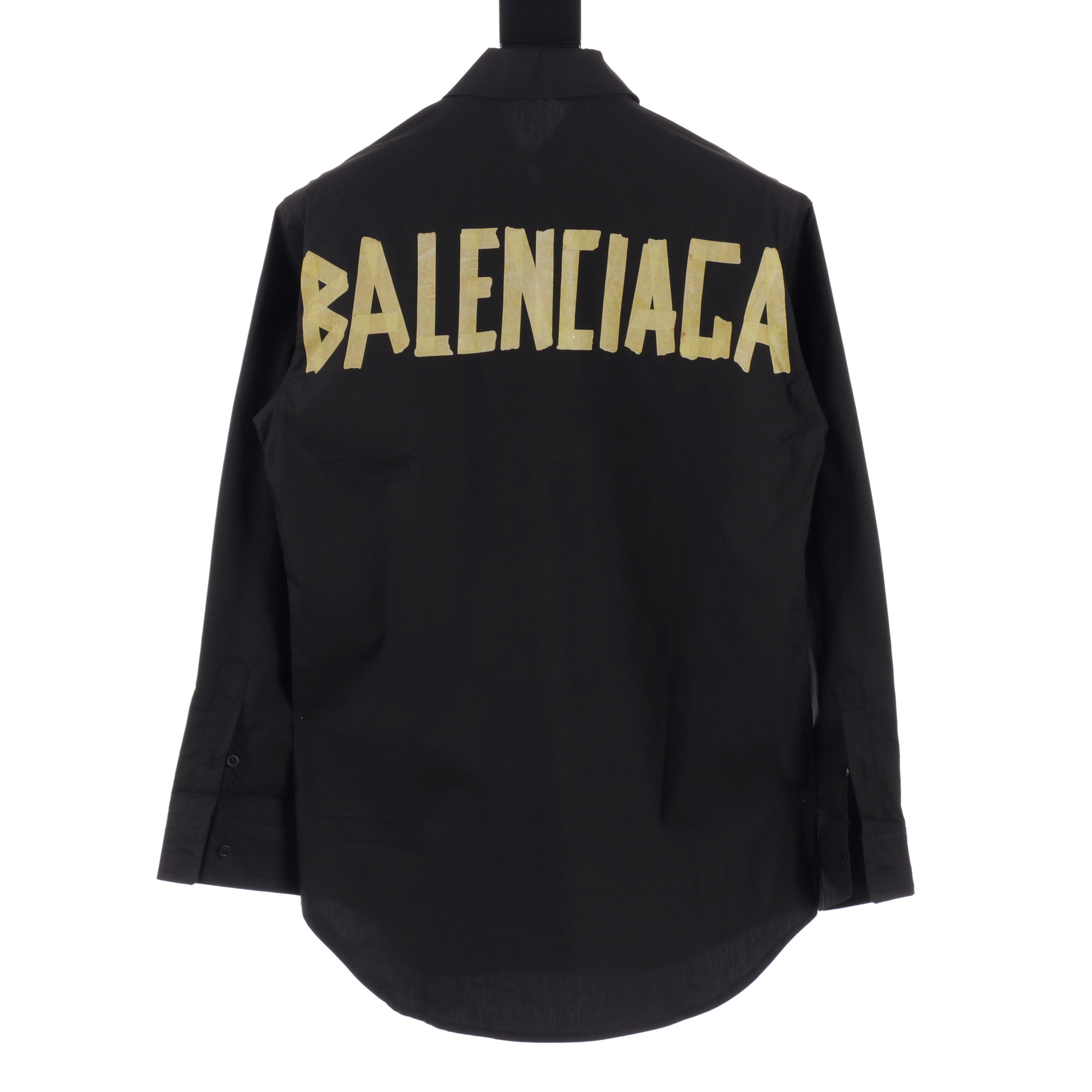 高仿Balenciaga*FW24系列663030背後字母襯衫黑色