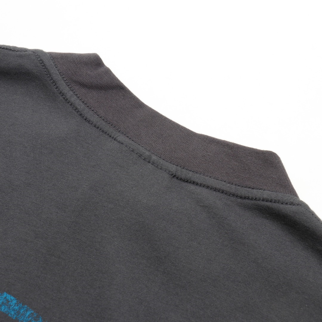 高仿Balenciaga*FW24系列764235藍標LOGO短袖黑色