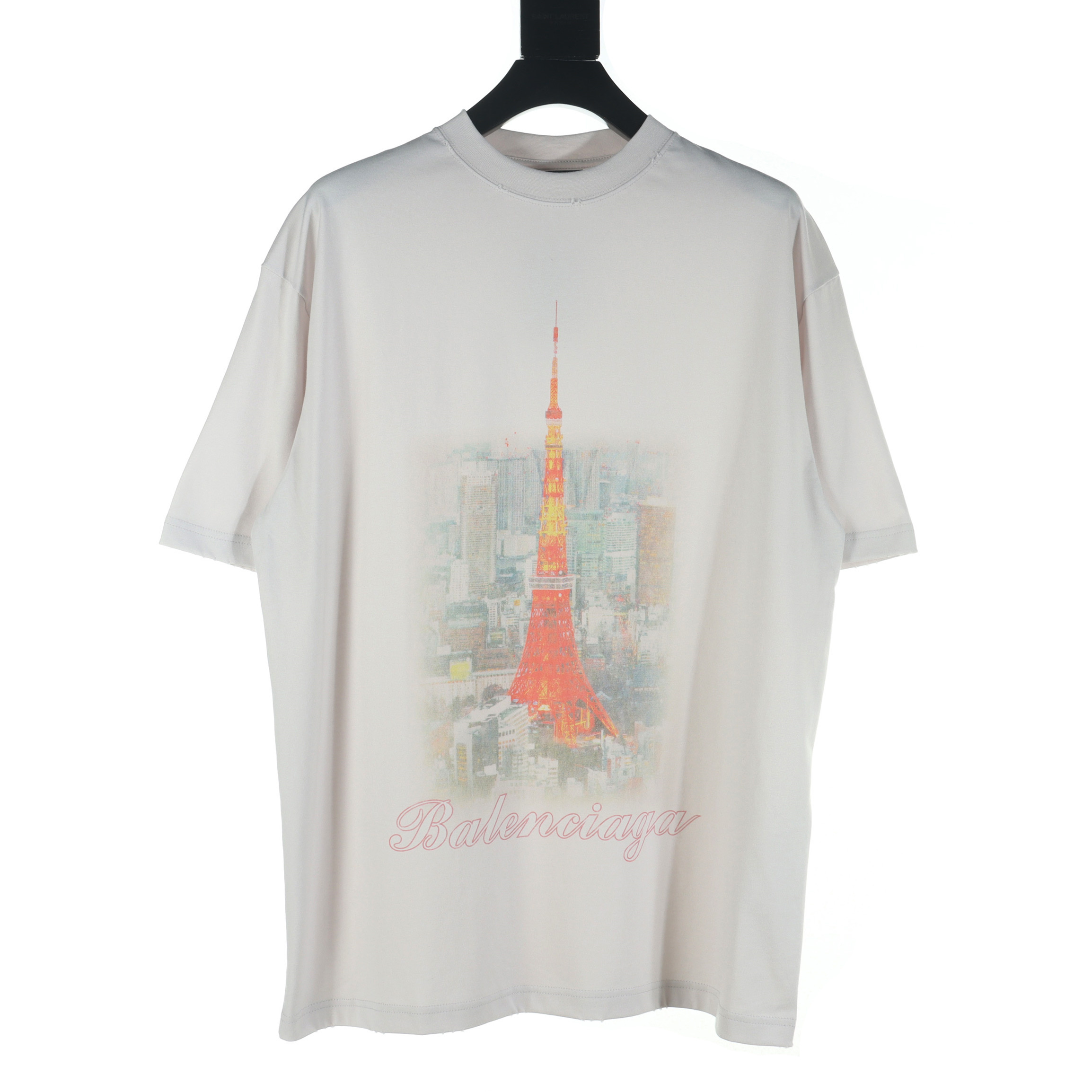 高仿Balenciaga*SS24系列787349日本銀座東京鐵塔T恤灰色