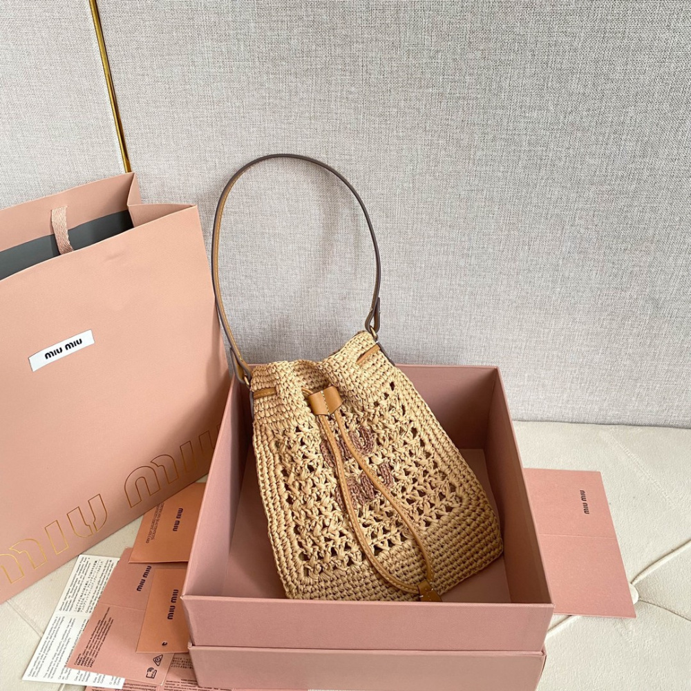 高仿miumiu繆繆*5ND016福袋編織包免檢版