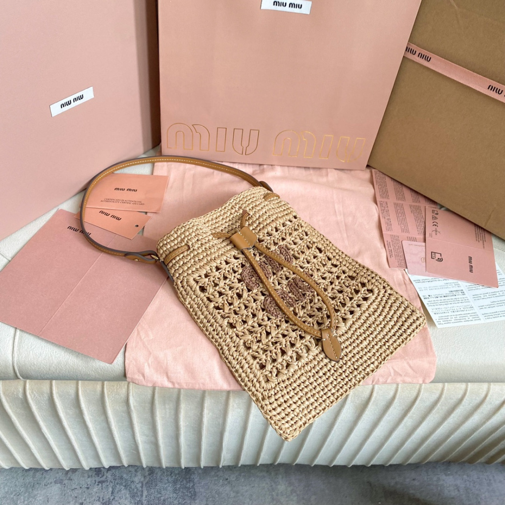 高仿miumiu繆繆*5ND016福袋編織包免檢版