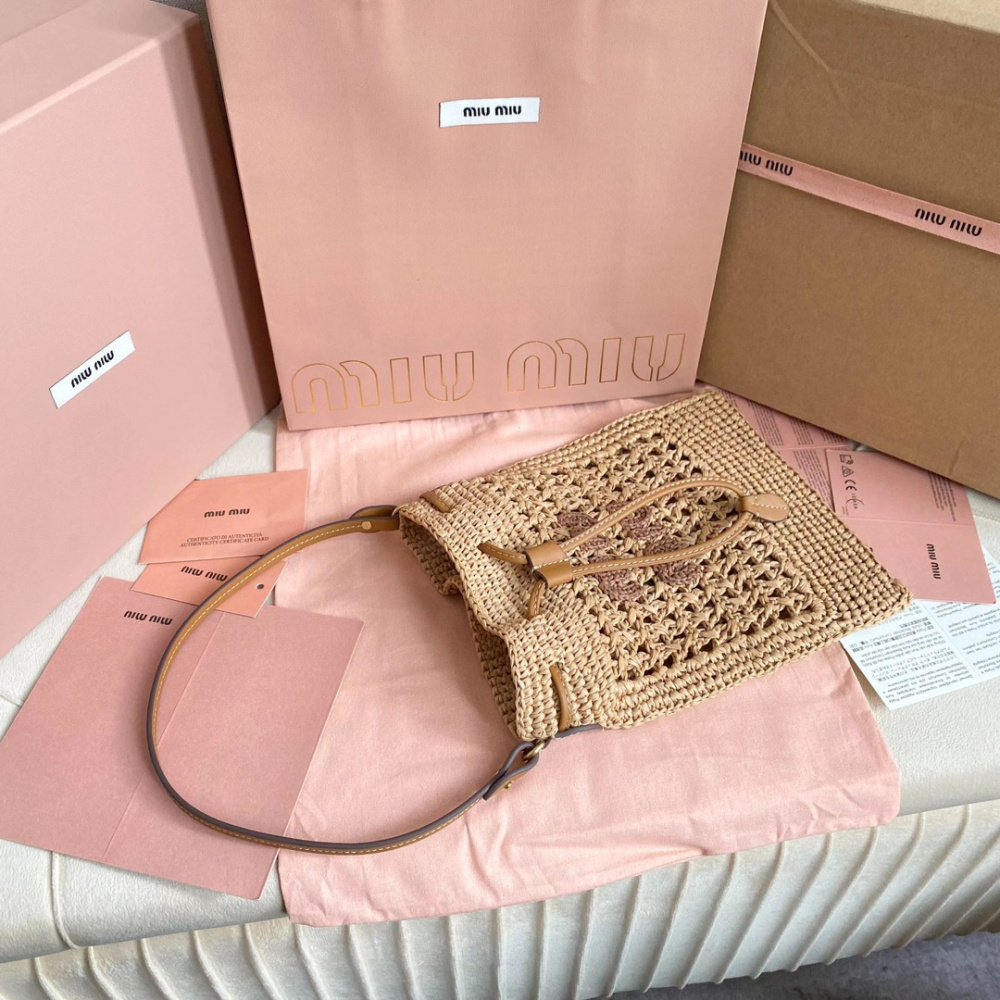 高仿miumiu繆繆*5ND016福袋編織包免檢版