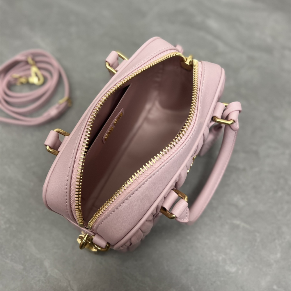 高仿miumiu繆繆TooPretty系列5BB123保齡球手袋粉色