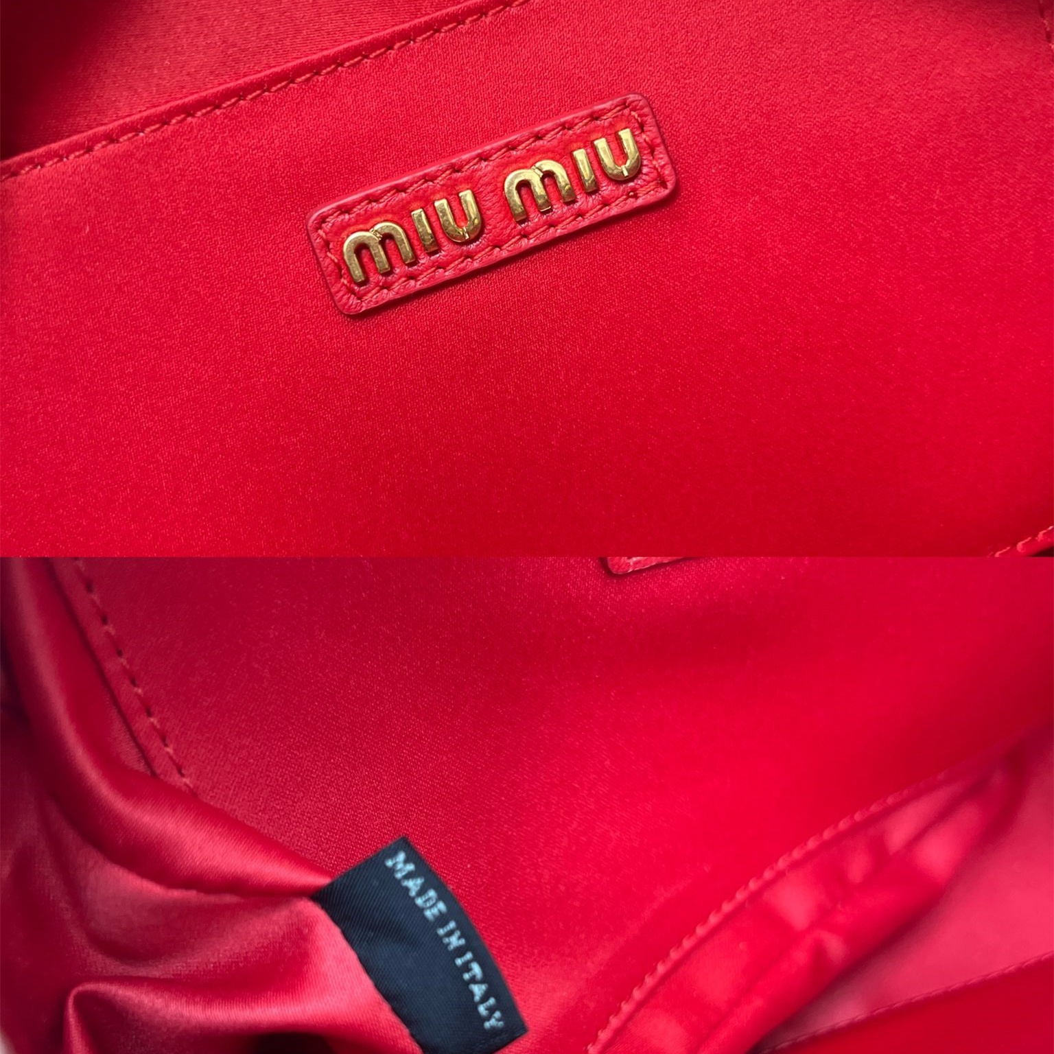 高仿miumiu繆繆TooPretty系列5BB123保齡球手袋紅色