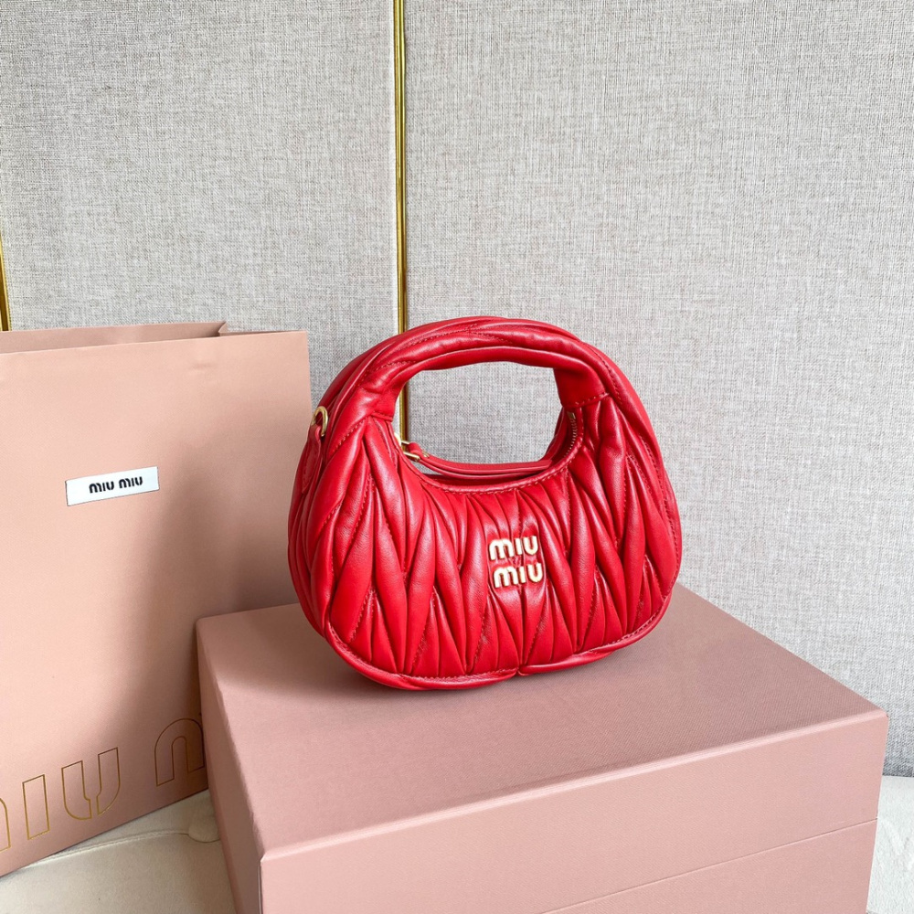 高仿miumiu繆繆*5BP078Mini單肩包紅色免檢版