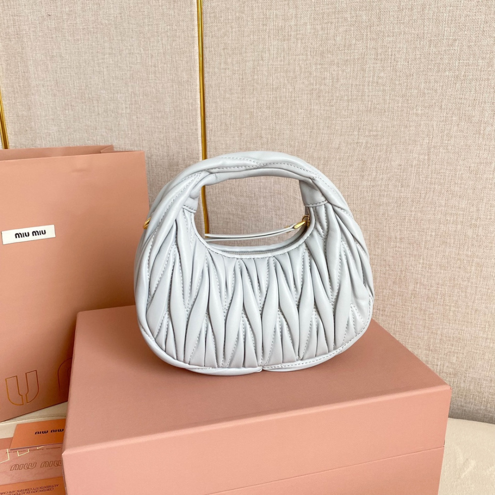 高仿miumiu繆繆*5BP078Mini單肩包矢菊藍免檢版