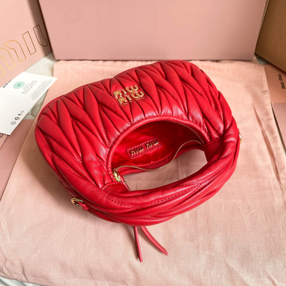 高仿miumiu繆繆*5BP078Mini單肩包紅色免檢版