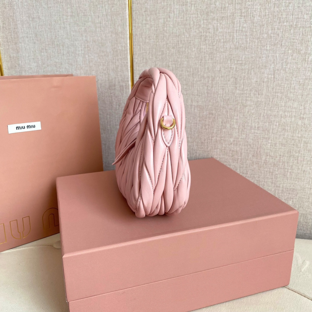 高仿miumiu繆繆*5BP078Mini單肩包粉色免檢版