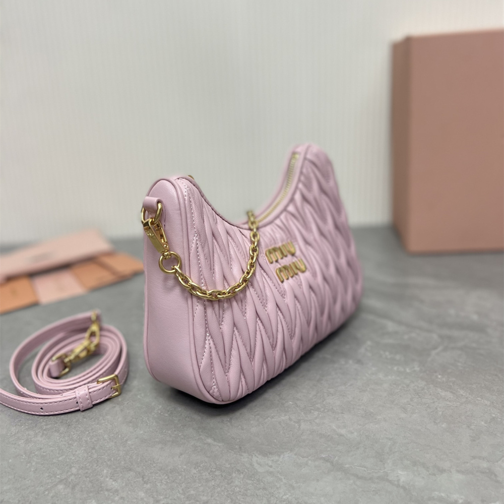 高仿miumiu繆繆*5BH211單肩包粉色免檢版