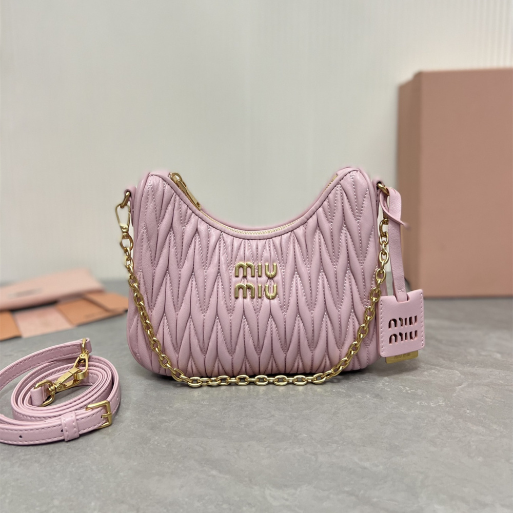 高仿miumiu繆繆*5BH211單肩包粉色免檢版