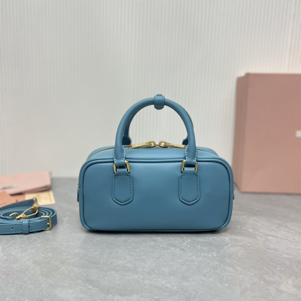 高仿miumiu*Arcadie系列5BB142保齡球湖水藍免檢版