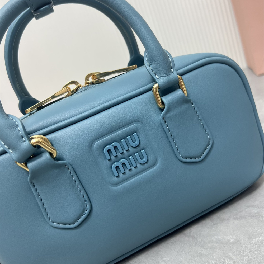 高仿miumiu*Arcadie系列5BB142保齡球湖水藍免檢版