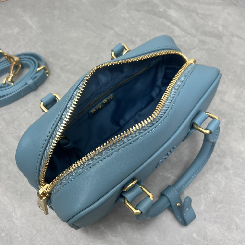 高仿miumiu*Arcadie系列5BB142保齡球湖水藍免檢版