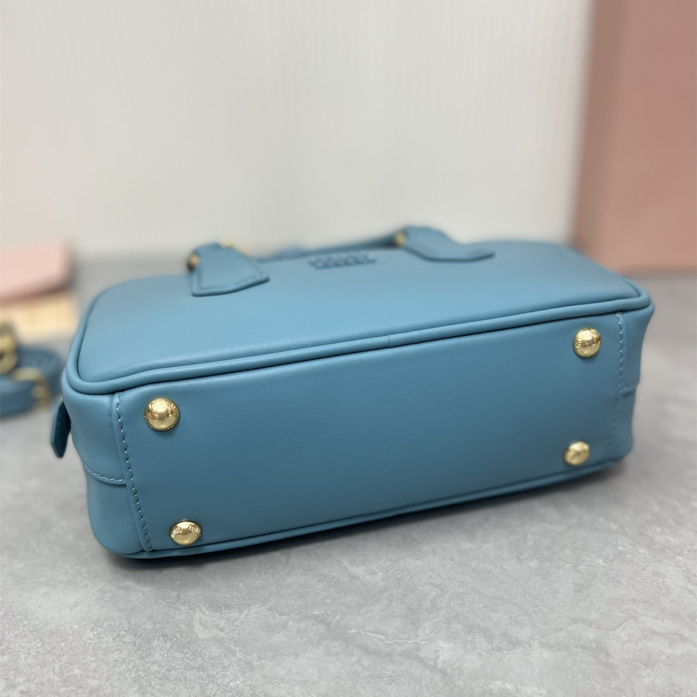 高仿miumiu*Arcadie系列5BB142保齡球湖水藍免檢版