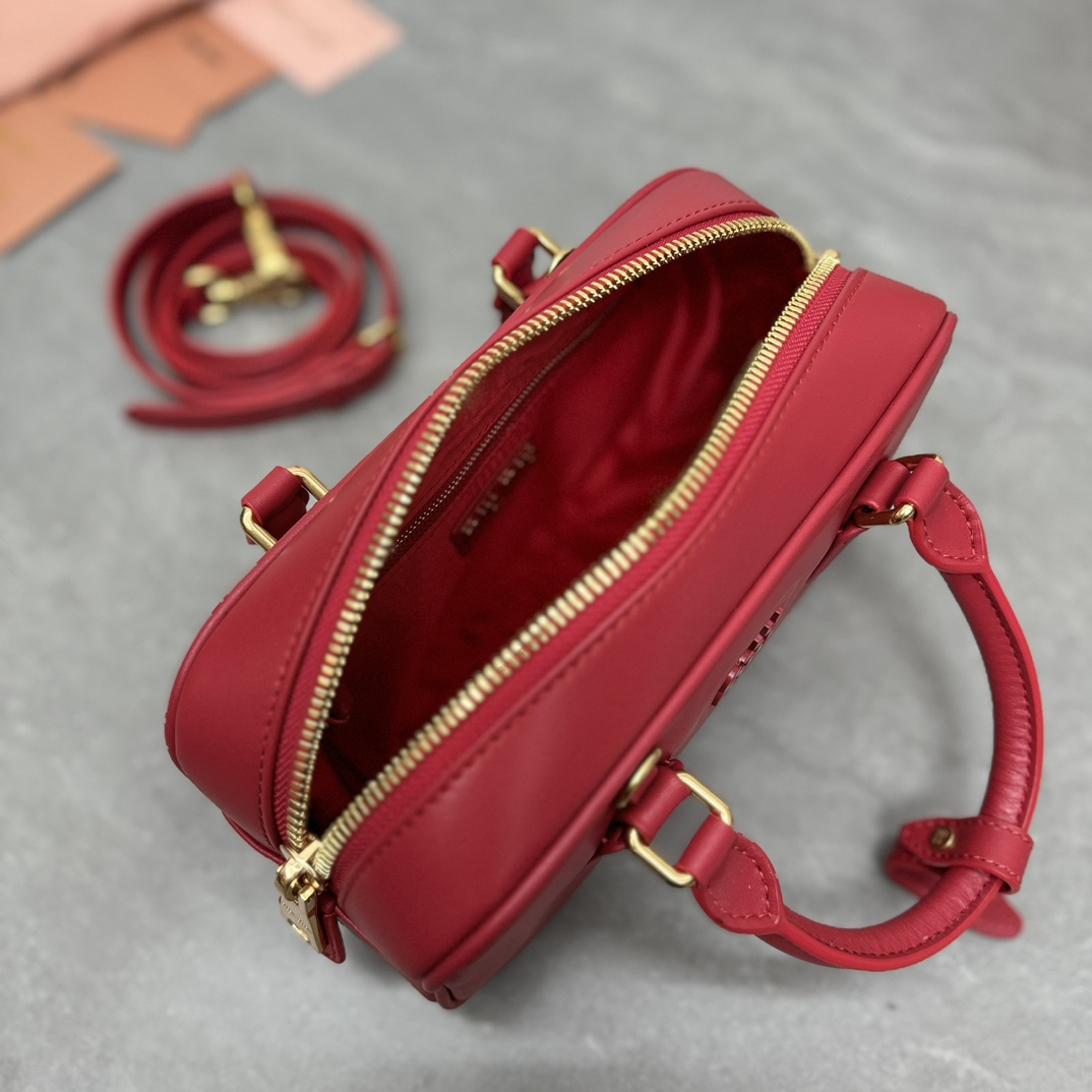 高仿miumiu*Arcadie系列5BB142保齡球紅色免檢版