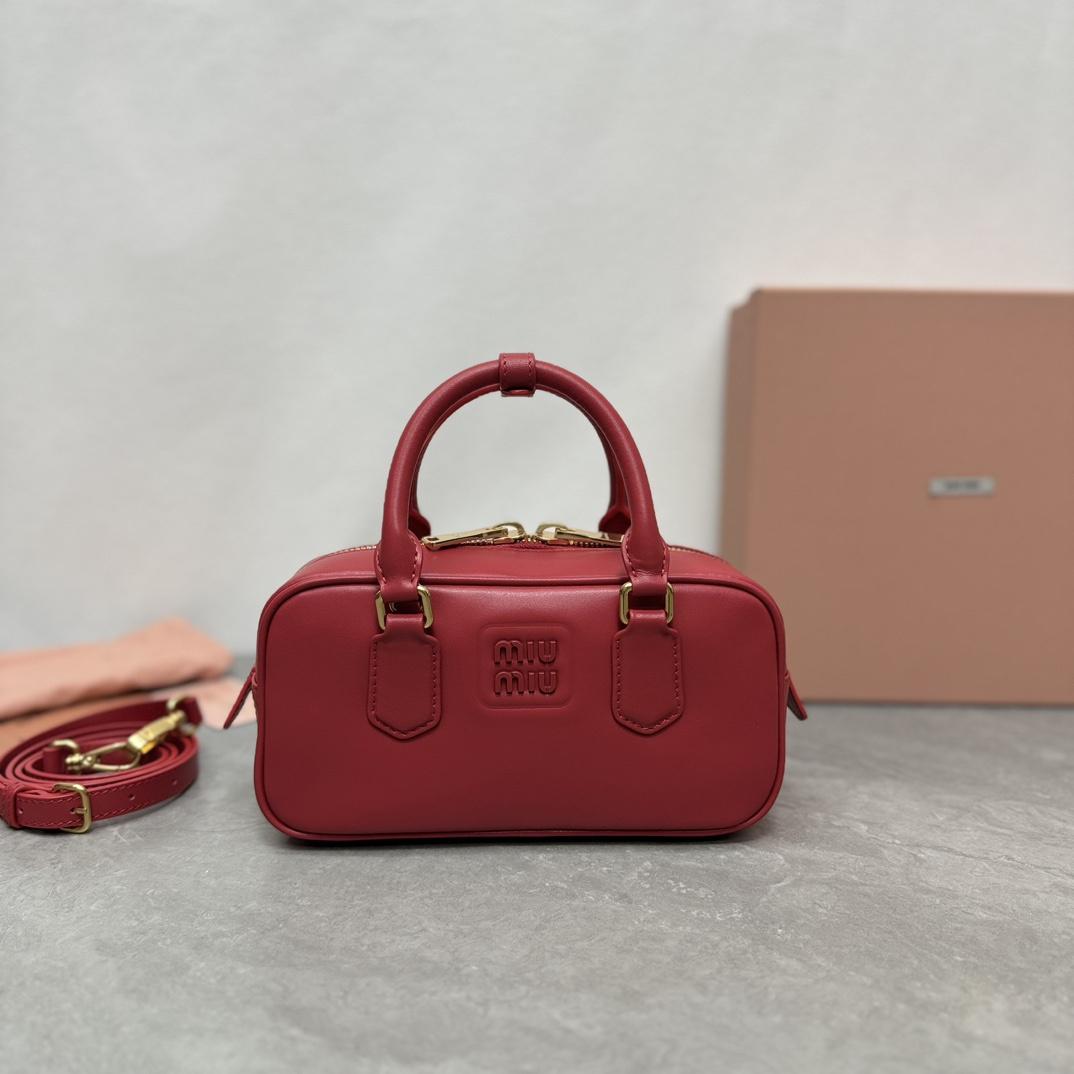 高仿miumiu*Arcadie系列5BB142保齡球紅色免檢版