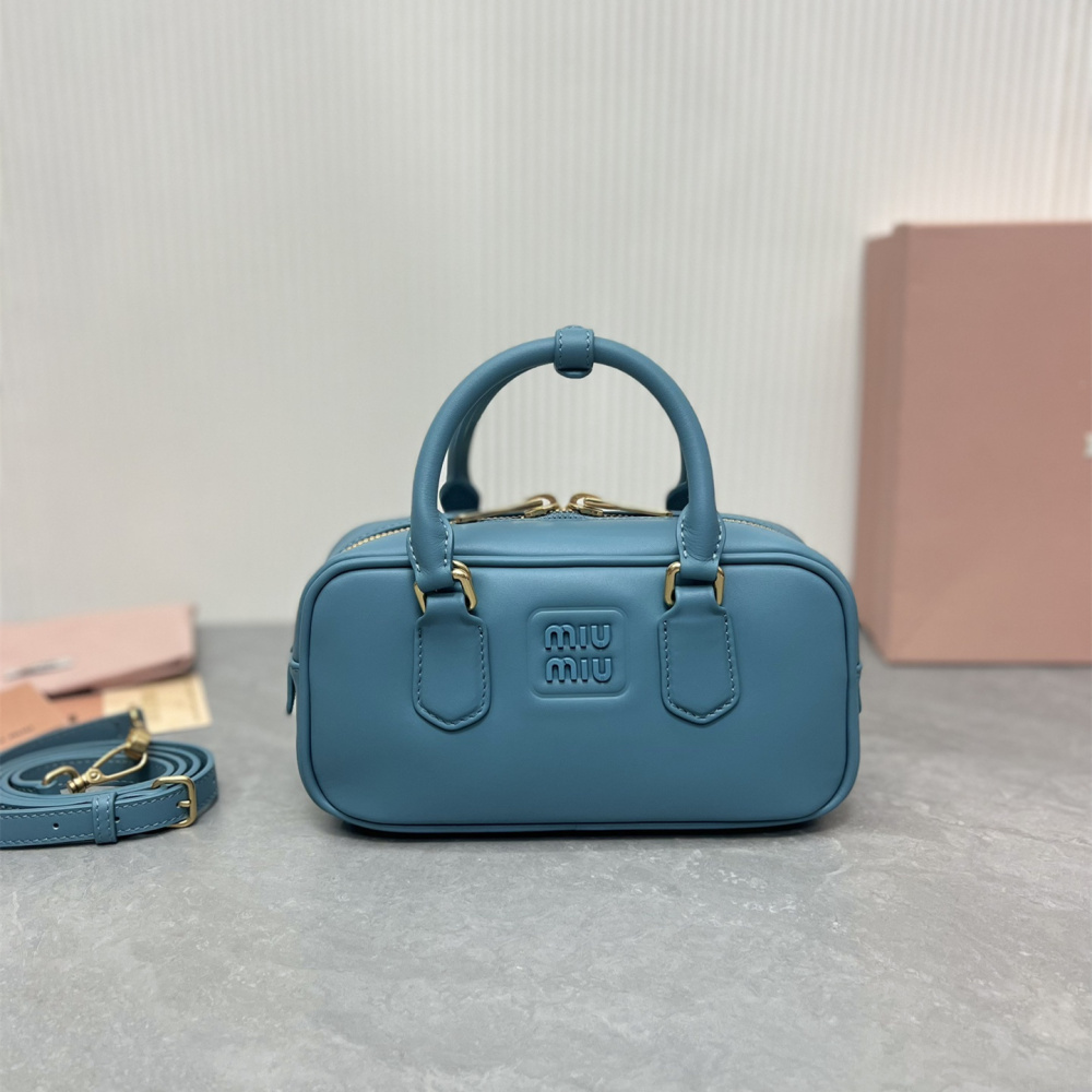 高仿miumiu*Arcadie系列5BB142保齡球湖水藍免檢版