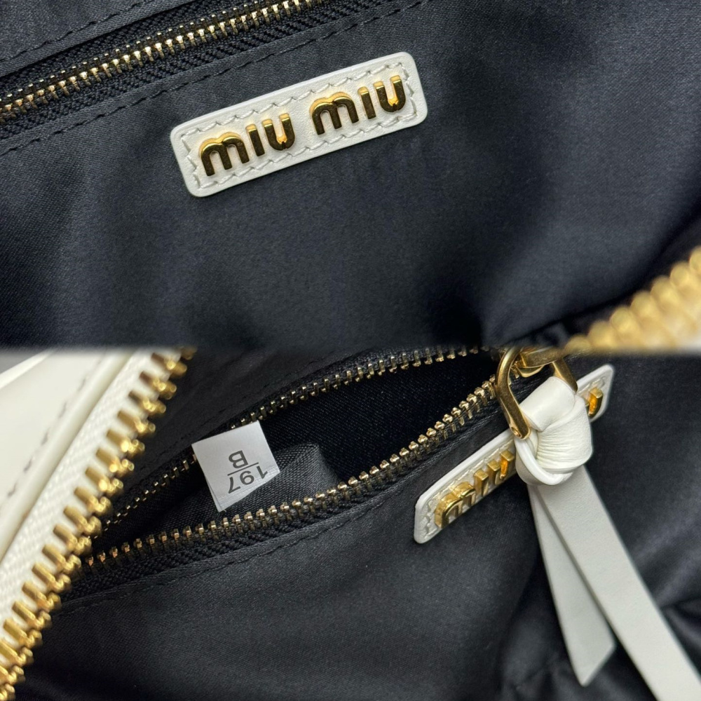 高仿miumiu*Arcadie系列5BB142保齡球白色免檢版