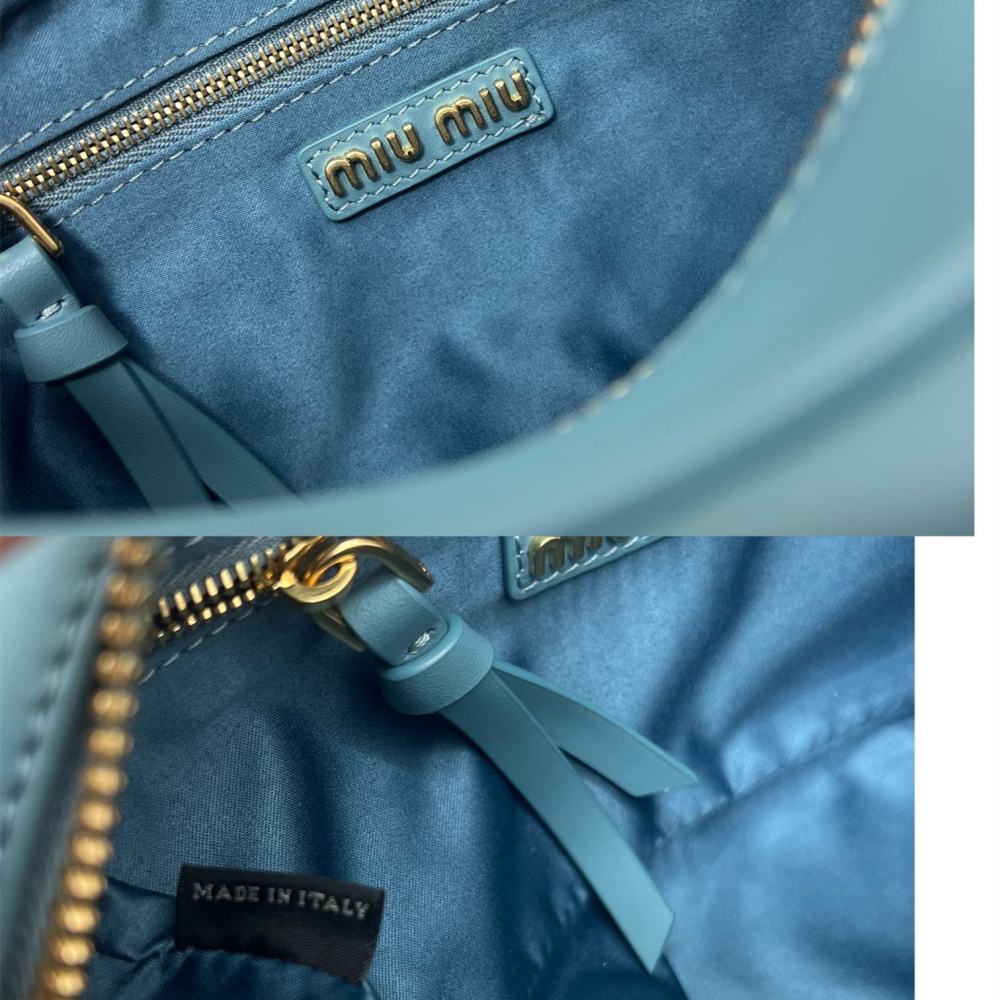 高仿miumiu*Arcadie系列5BB142保齡球湖水藍免檢版