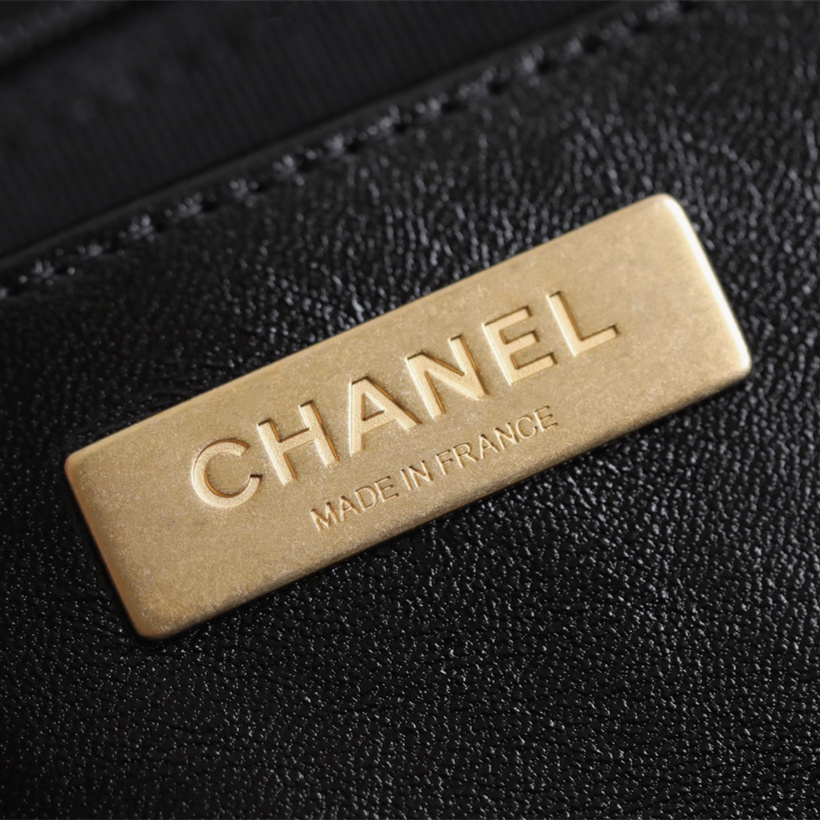高仿Chanel*24A系列AS5058拋光小羊皮單肩包黑色免檢版