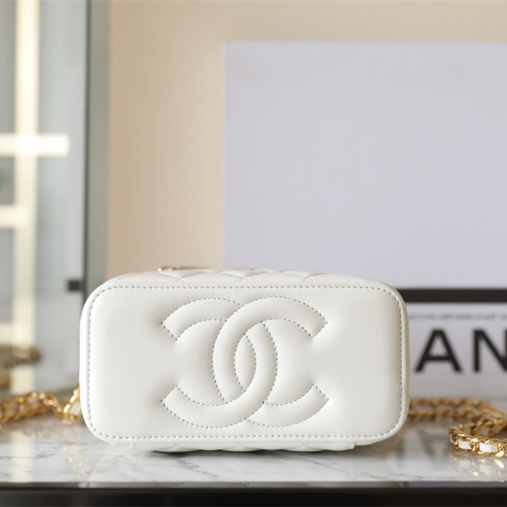 高仿Chanel*24S系列AS3765手柄盒子包白色免檢版