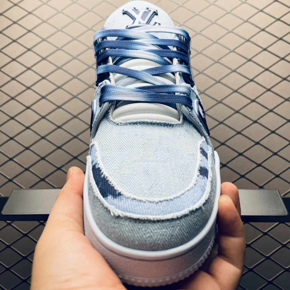 高仿LV*Trainer系列60PJLN38休閒鞋丹寧純原版本