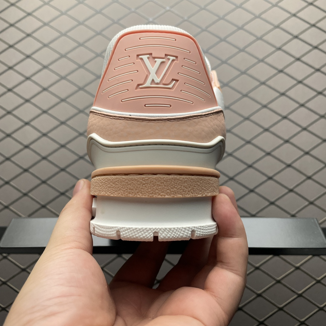 高仿LV*Trainer系列61PJLN38休閒鞋玫粉色純原版本