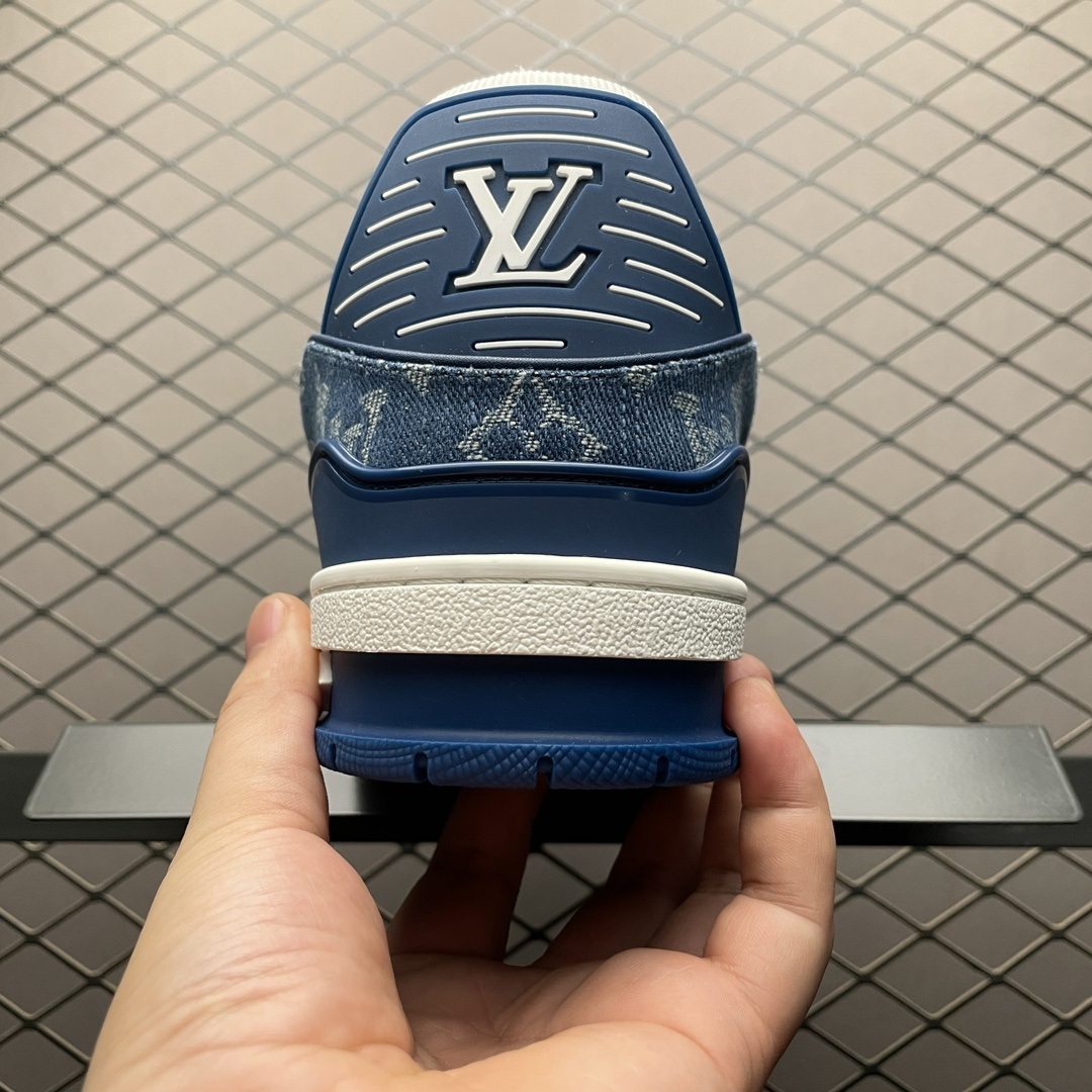 高仿LV*Trainer系列51PHUUSS休閒鞋丹寧拼接純原版本
