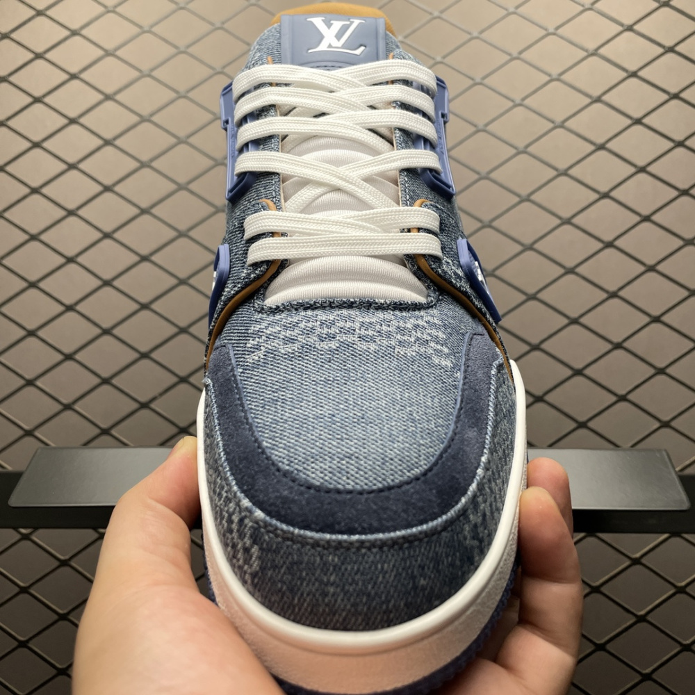 高仿LV*Trainer系列66PJLN38休閒鞋拼色格子純原版本