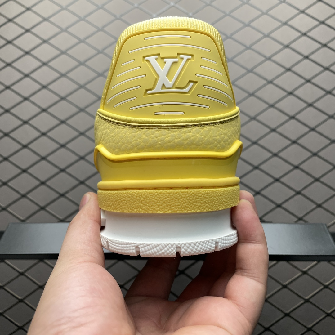 高仿LV*Trainer系列1ACQ73休閒鞋黃色純原版本