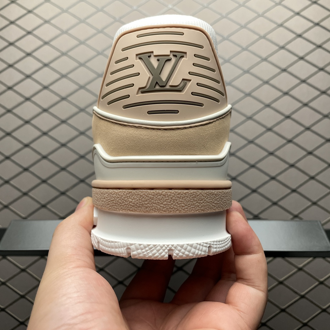 高仿LV*Trainer系列1ACX57休閒鞋粉白拼色純原版本
