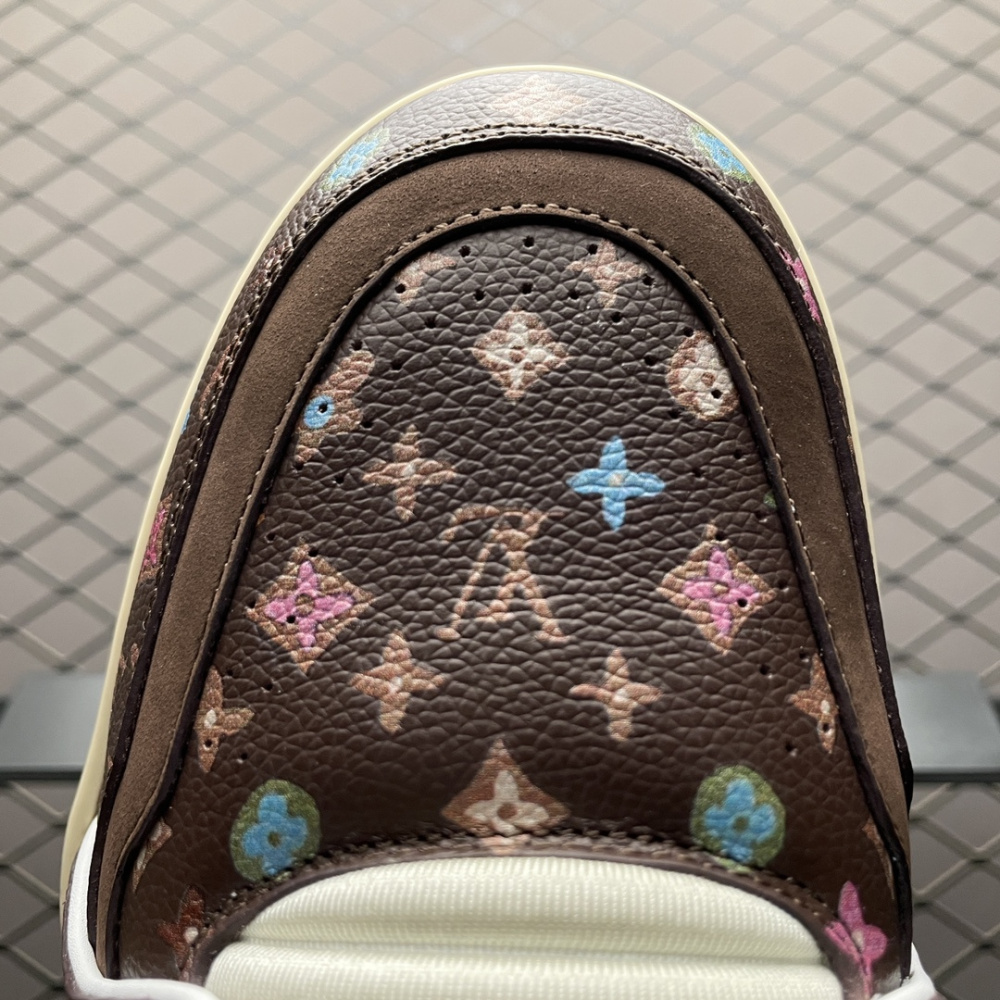 高仿LV*Trainer系列1ACXB1休閒鞋棕色印花純原版本