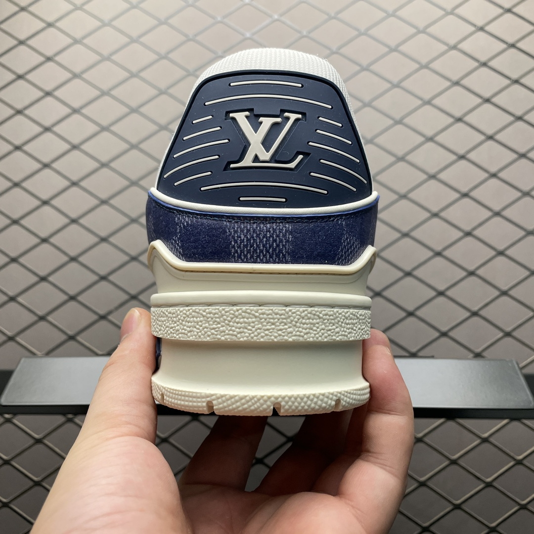 高仿LV*Trainer系列1ACPRW休閒鞋棋盤格白純原版本