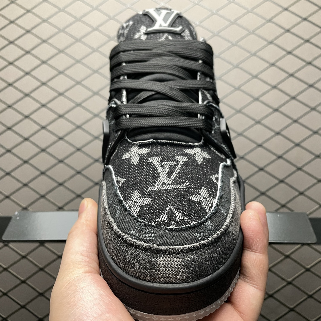 高仿LV*Trainer系列1ACFS1休閒鞋黑色印花純原版本