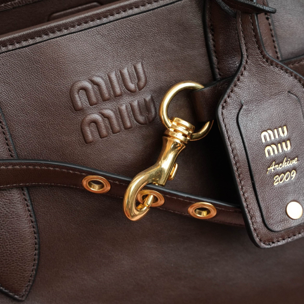 高仿miumiu*5BG291新款中古袋木色免檢版