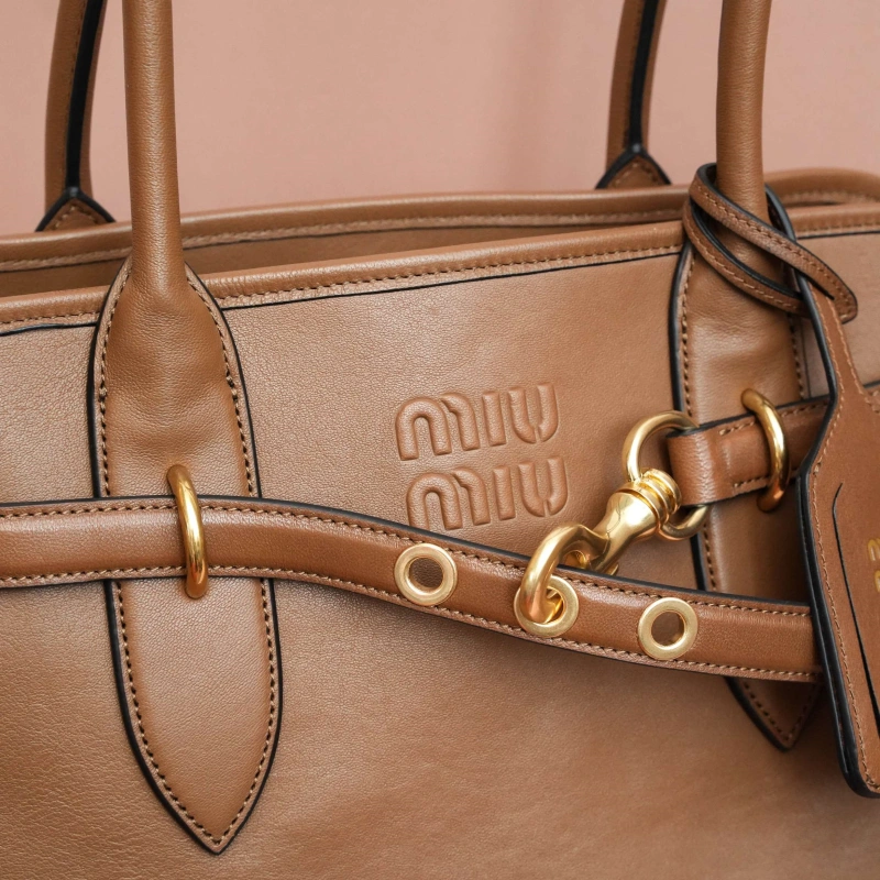 高仿miumiu*5BG291新款中古袋棕色免檢版