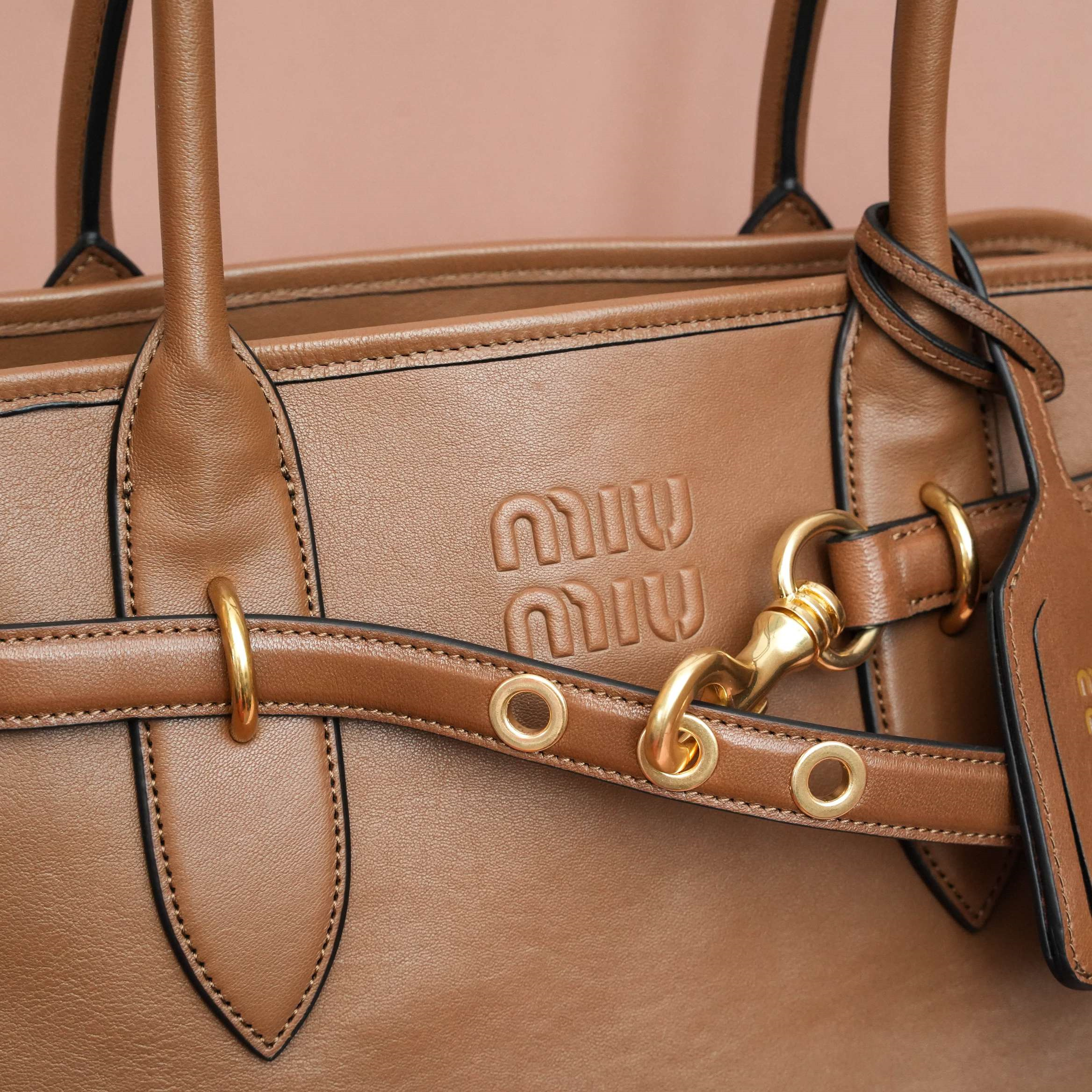 高仿miumiu*5BG291新款中古袋棕色免檢版