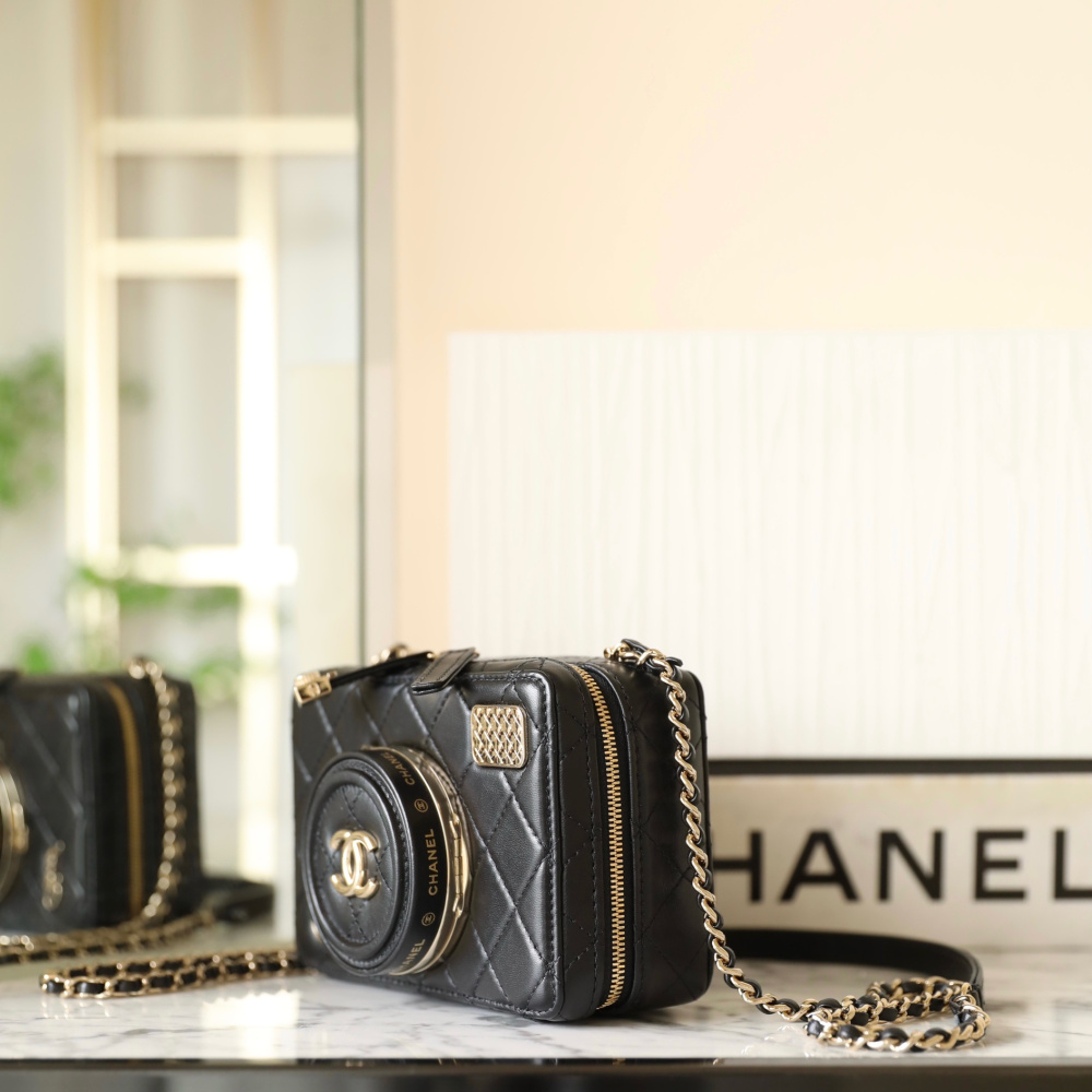 高仿Chanel*24S春夏系列AS4817相機包黑色免檢版