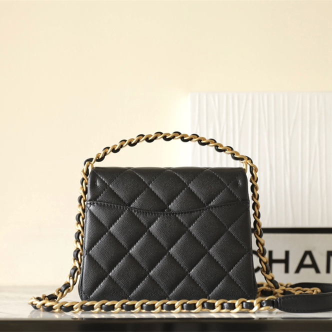 高仿Chanel*24S系列AS4472黑色球紋牛皮單肩包免檢版