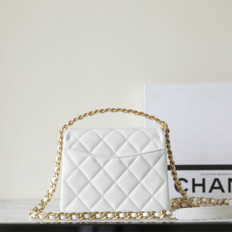 高仿Chanel*24S系列AS4472白色球紋牛皮單肩包免檢版