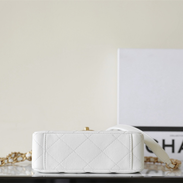 高仿Chanel*24S系列AS4472白色球紋牛皮單肩包免檢版