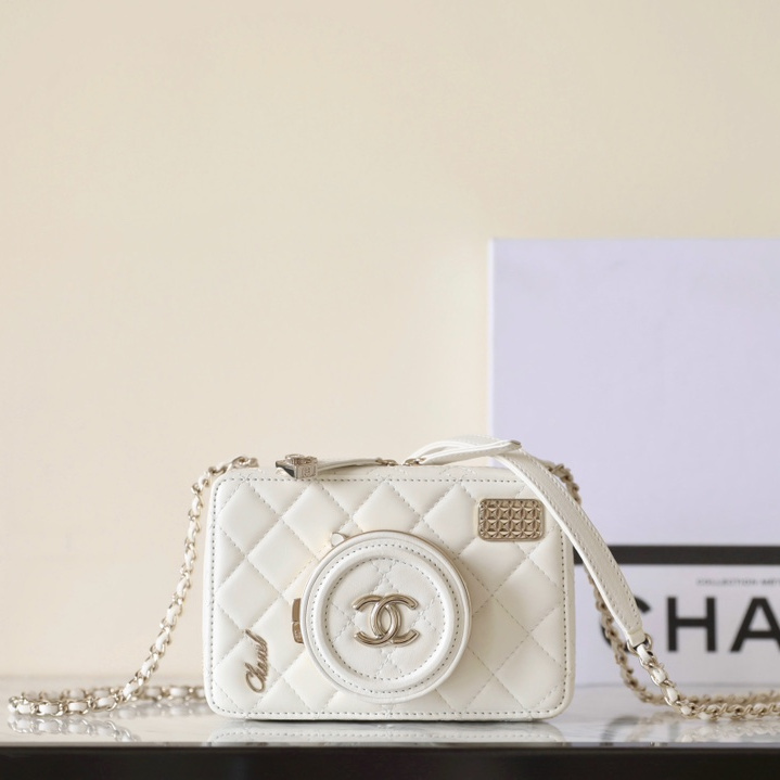 高仿Chanel*24S春夏系列AS4817相機包白色免檢版