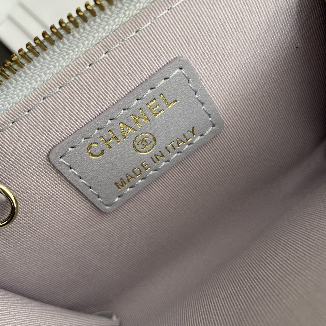高仿Chanel*AP0223零錢包紫色魚子醬金扣免檢版